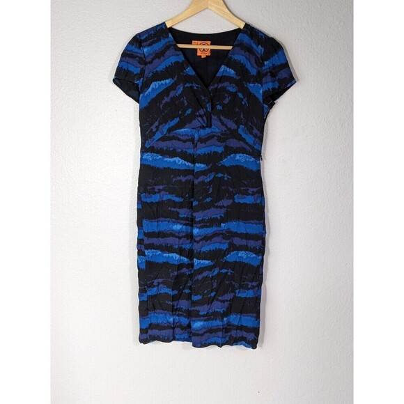 Tory Burch Kaoy Landscape Silk Shift Dress Size 6 - Picture 1 of 7